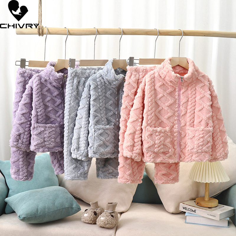 Winter Clothing Baby Boy - Новинка, детские зимние утепленные фланелевые пижамы,
