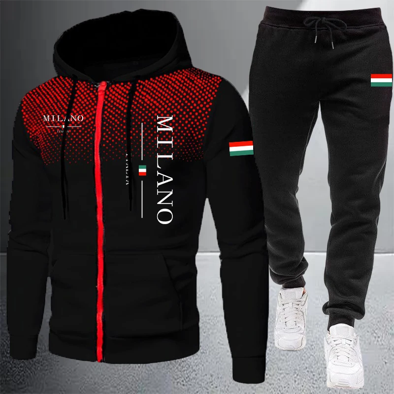 Winter Clothing Essentials - Мужской спортивный костюм-двойка (куртка и брюки)
