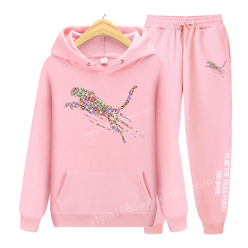Fleece Hoodie Lined - Женский спортивный костюм, эстетические толстовки, спортивные