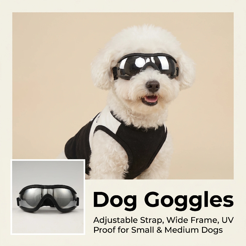 Snow Goggle Uv - Регулируемые солнцезащитные очки для собак из
