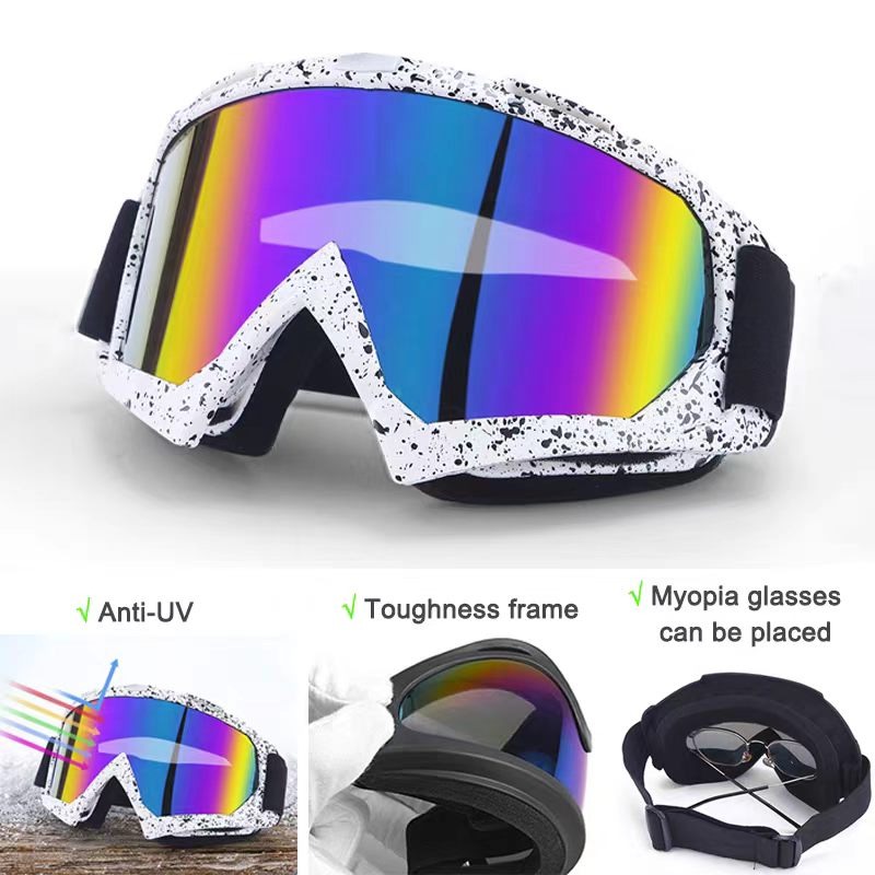 Snow Goggle Uv - Очки для мотокросса увеличенного размера, ветрозащитные,