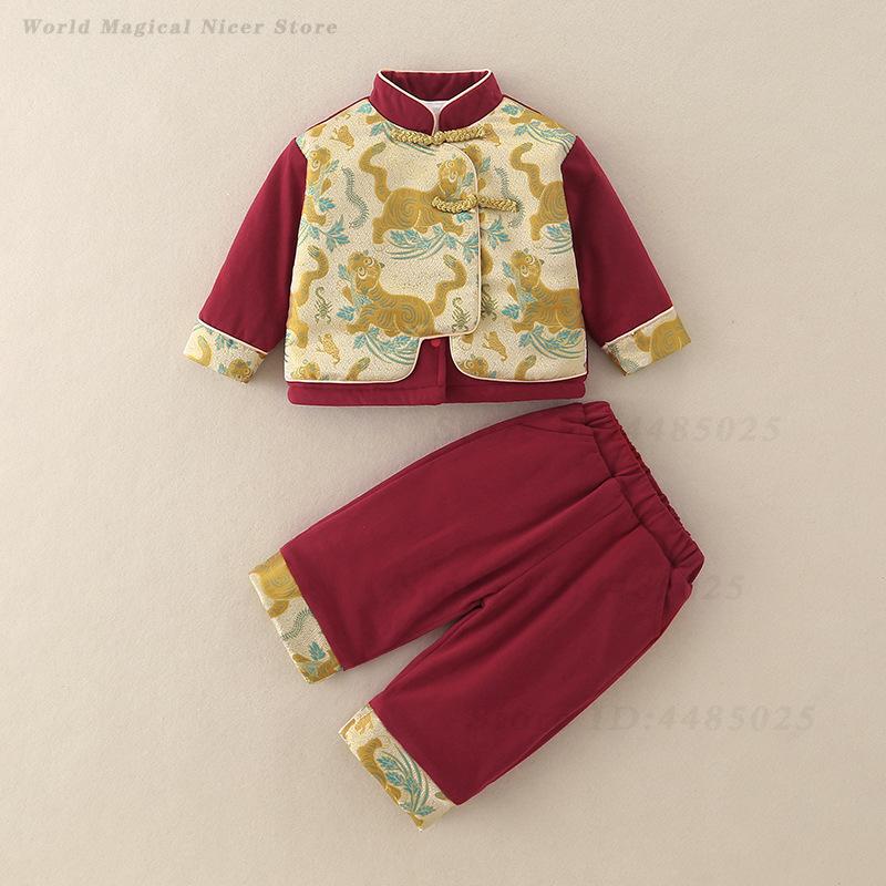 Winter Clothing Baby Boy - Осенне-зимний толстый костюм Тан для детей,