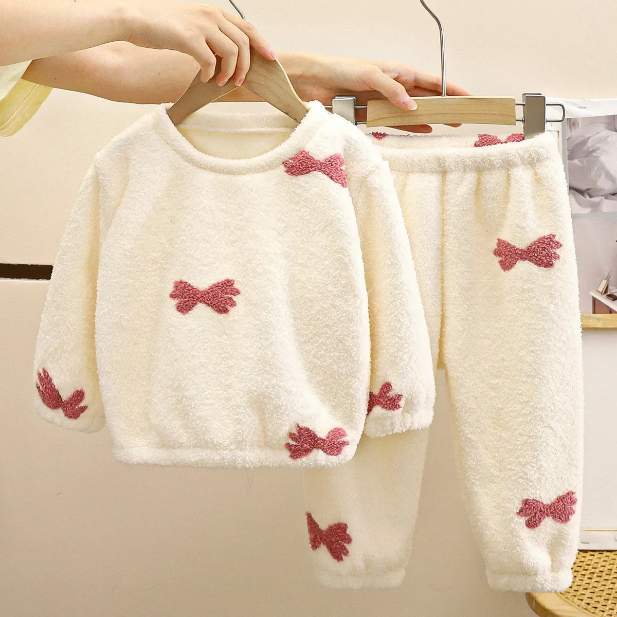 Winter Clothing Baby Boy - Новинка, Детские осенне-зимние утепленные флисовые пижамы,