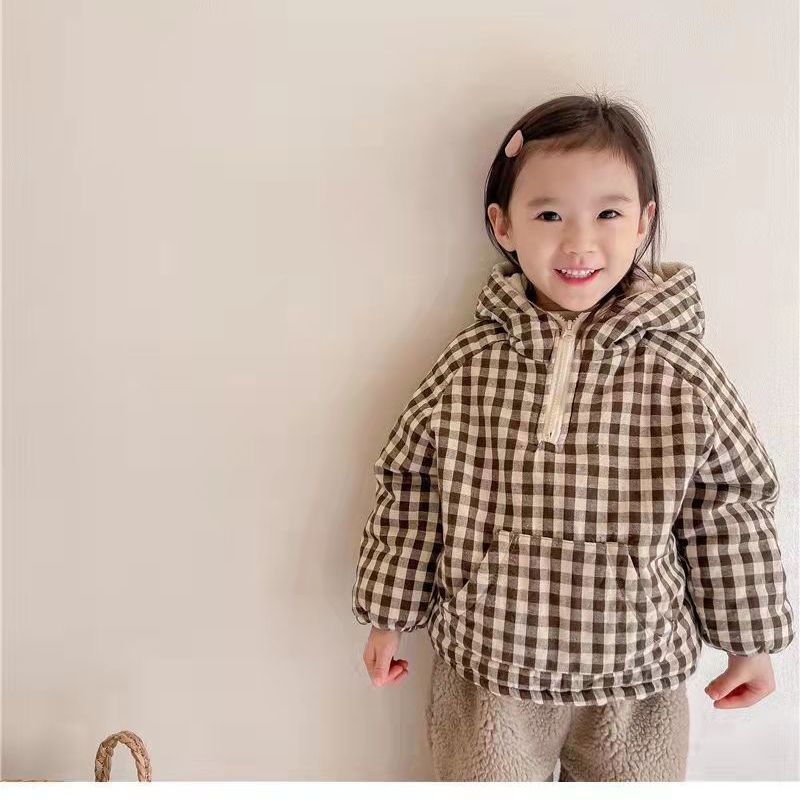Модная клетчатая детская куртк – обзор и цена Winter Clothing Baby Boy