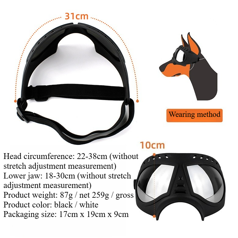 Очки для собак средних и крупн – обзор и цена Snow Goggle Uv