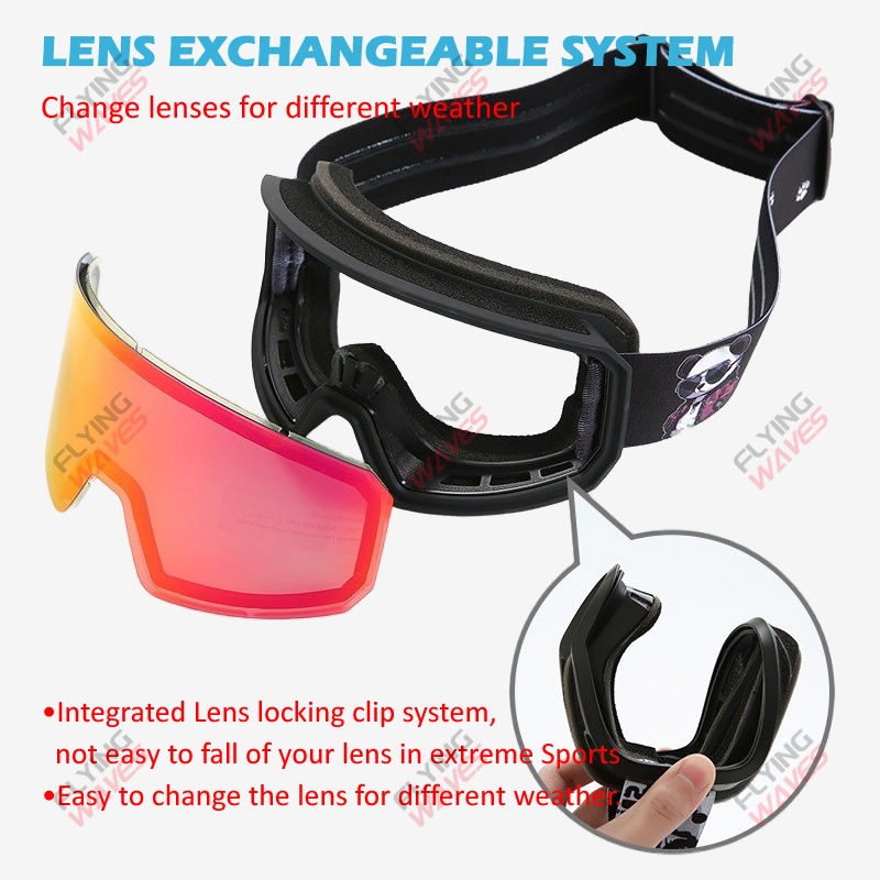 НОВЫЕ Горнолыжные очки с двойн – обзор и цена Snow Goggle Uv
