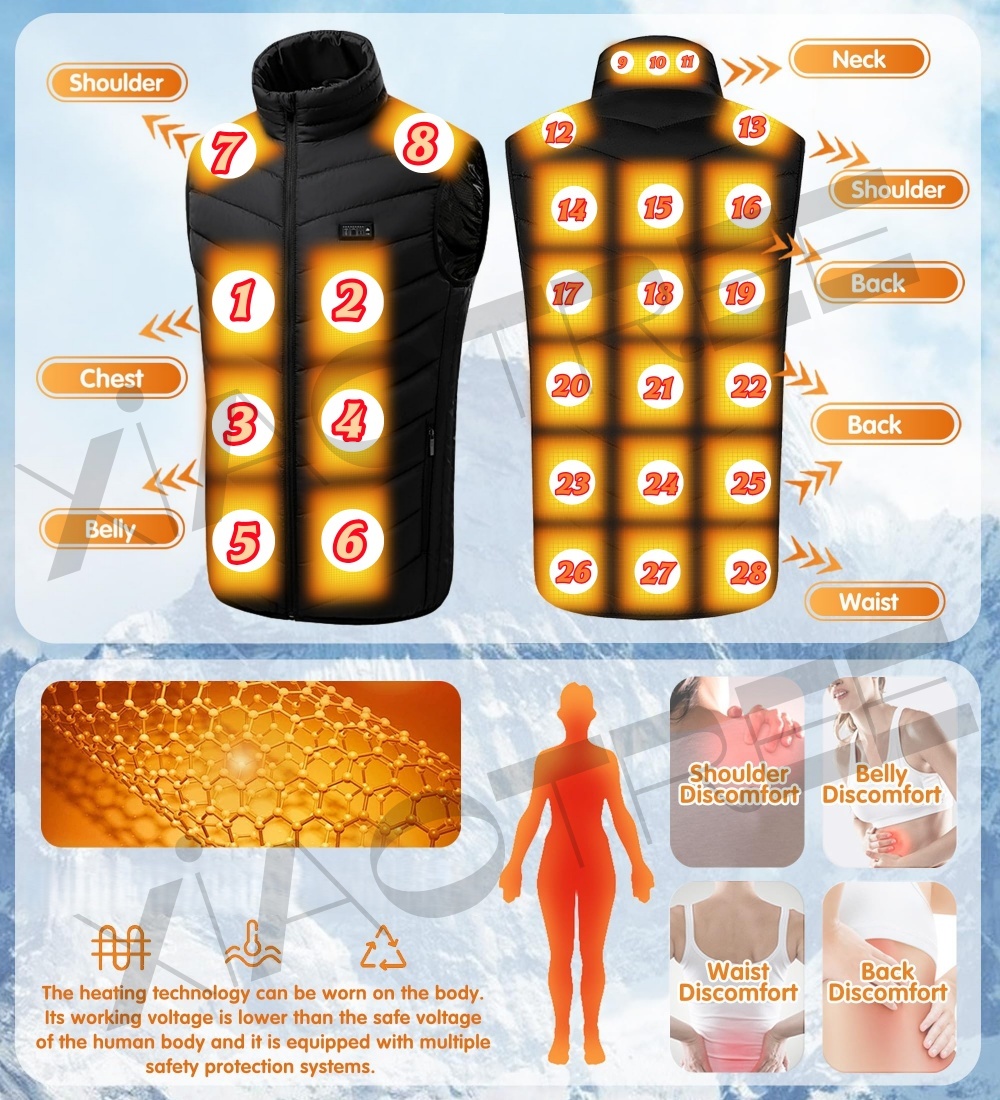 Жилет с подогревом 28/9 зон, м – обзор и цена Winter Clothing Pk